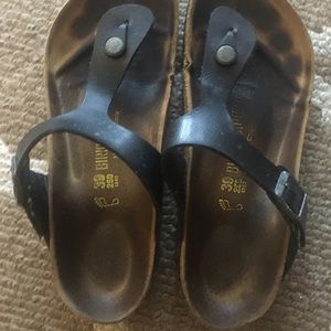 Black Birkenstock well used but can still be worn